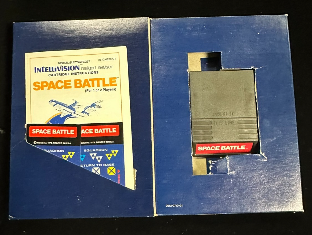 1981 Intellivision Space Battle Game W/ Inlays, Manual & Original Box