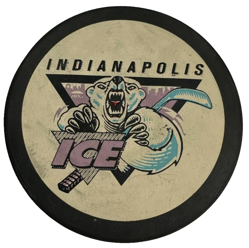 Vintage Indianapolis Ice Official Hockey Puck IHL