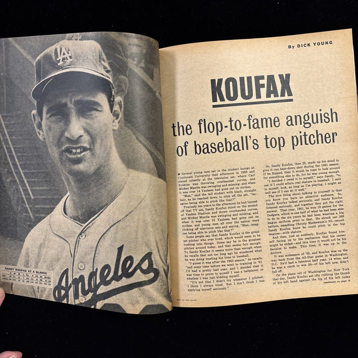 May 1964 Dell Sports Magazine Sandy Koufax Cover