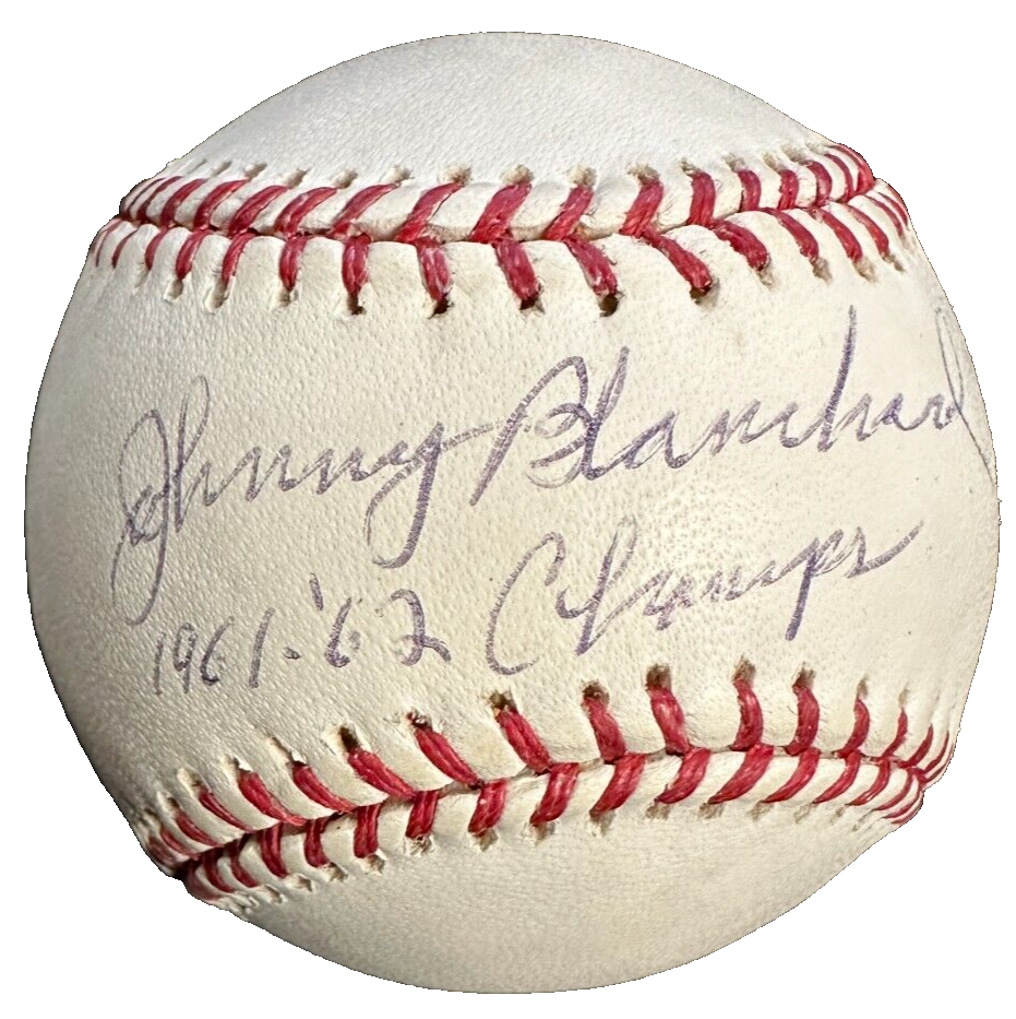 Johnny Blanchard Autographed Official Major League Baseball W/ 1961-62 Champs