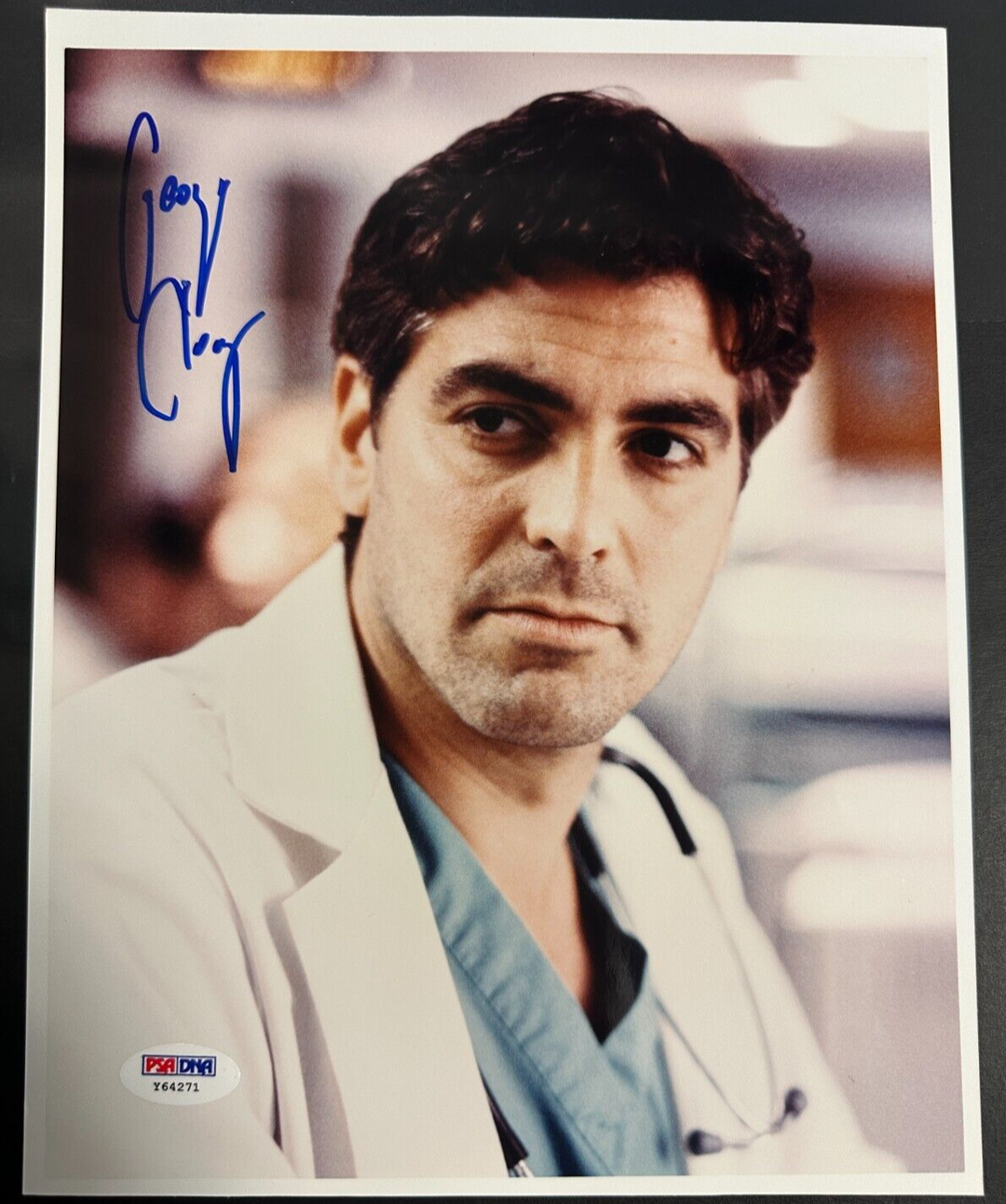 George Clooney Autographed 8x10 Photo ER Full Signature PSA/DNA