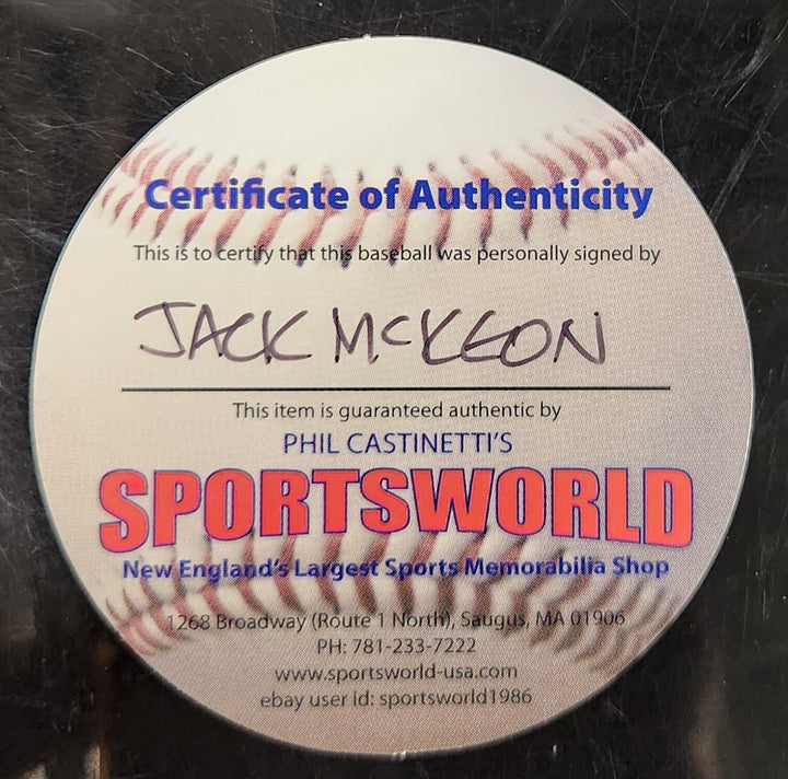 Jack McKeon Autographed American League Baseball Florida Marlins S.D. Padres COA