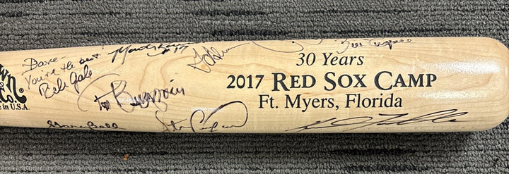 2017 Red Sox Fantasy Camp Signed Baseball Bat Campbell Barrett Bell Etc.