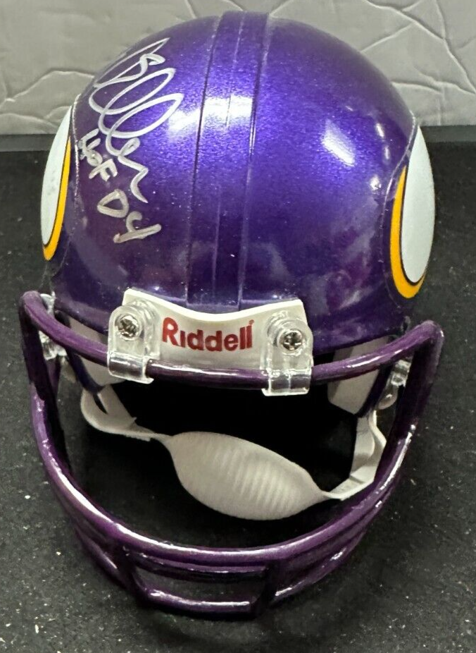 Carl Eller Autographed Minnesota Vikings Riddel Mini Helmet W/ HOF 04 NFL BAS