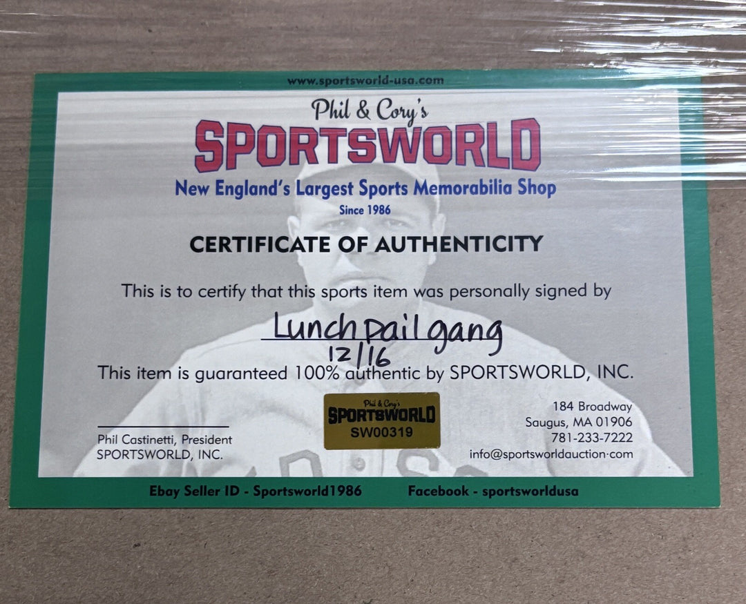 1977-85 Lunch Pail Gang Bruins Signed Jonathan O'Reilly Wensink Middleton 12/16