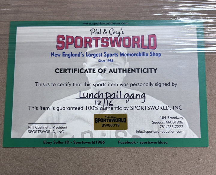 1977-85 Lunch Pail Gang Bruins Signed Jonathan O'Reilly Wensink Middleton 12/16