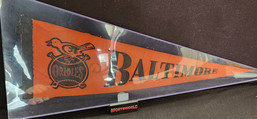 Vintage 1950's Baltimore Orioles Felt Pennant Memorial Stadium