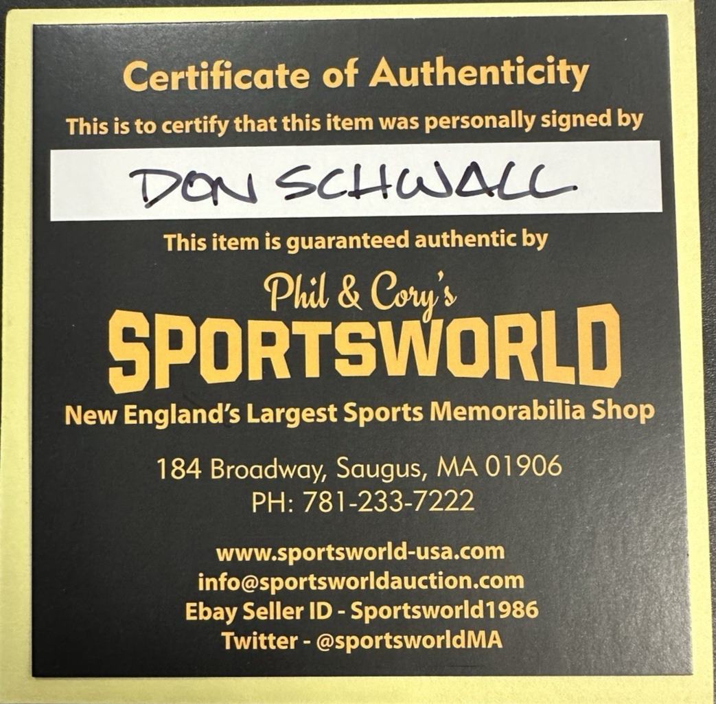Don Schwall Autographed Fenway Park 100th Anniversary Baseball W/ ROY 61 Insc
