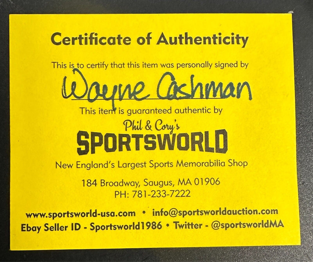 Jan 21, 1973 Wayne Cashman Signed Boston Bruins Goal Puck Game Used