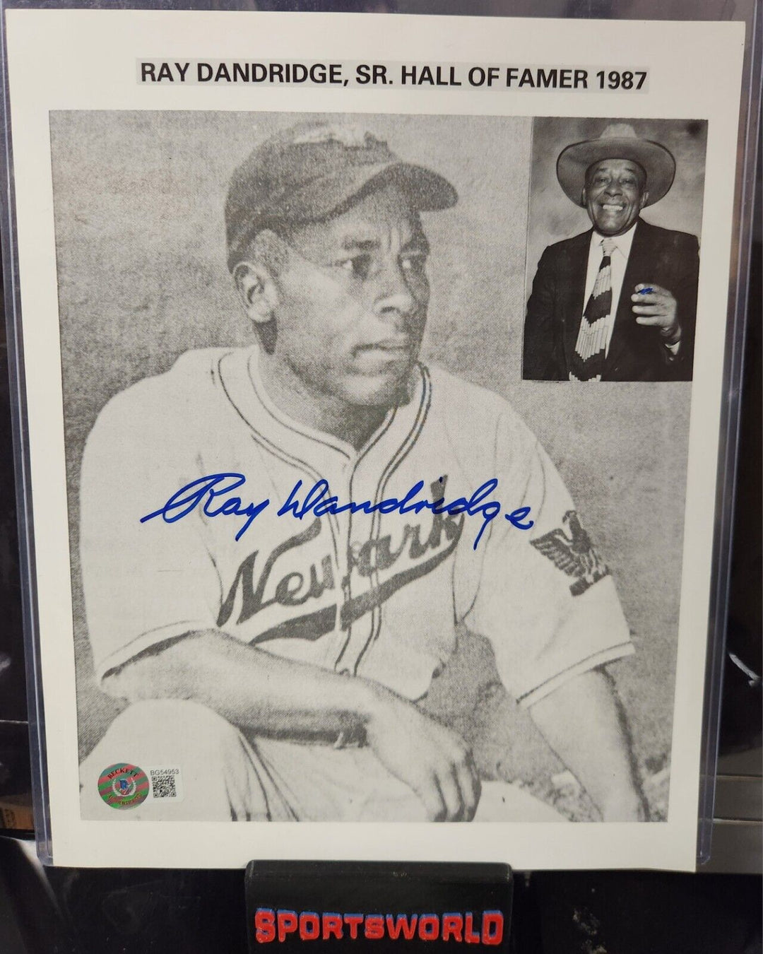 Ray Dandridge Signed 8x10 Photo Newark Eagles HOF Beckett COA