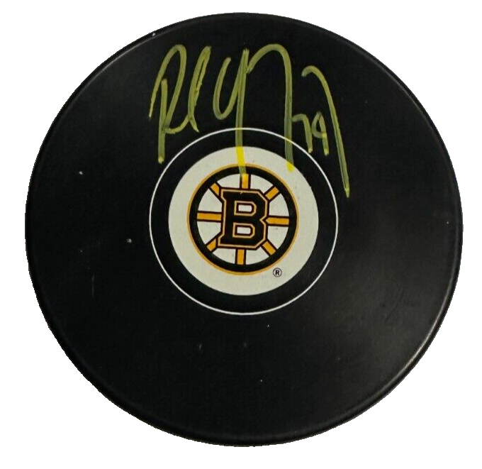 Paul Coffey Autographed Boston Bruins Hockey Puck HOF