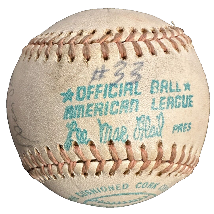1975 Boston Red Sox Team Autographed MacPhail Baseball Rice Lynn Evans Tiant BAS