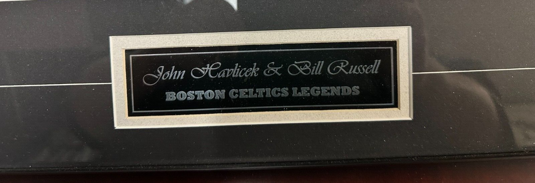 John Havlicek & Bill Russell Autographed 16x20 Photo Framed JSA BAS Celtics