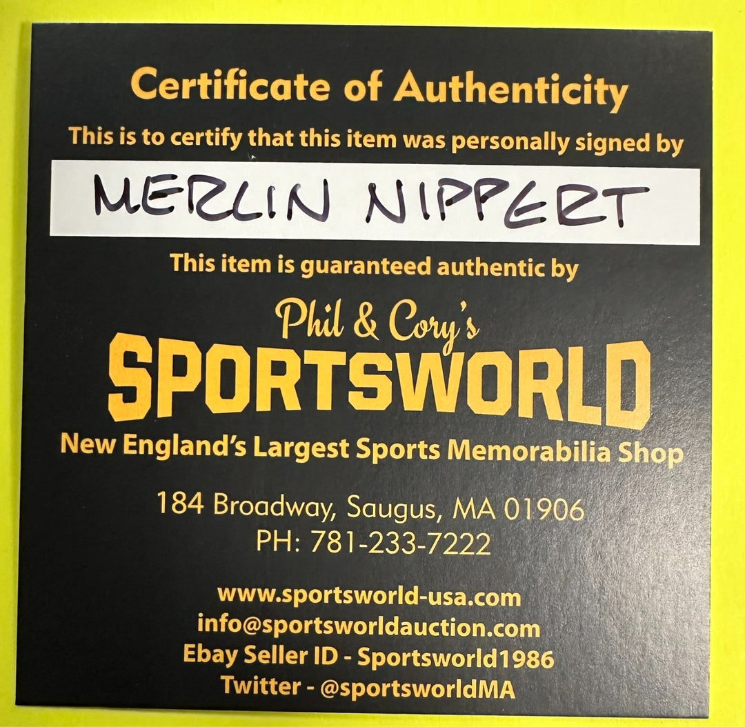 Merlin Nippert Autographed American League Baseball W/ 1962 Red Sox Insc