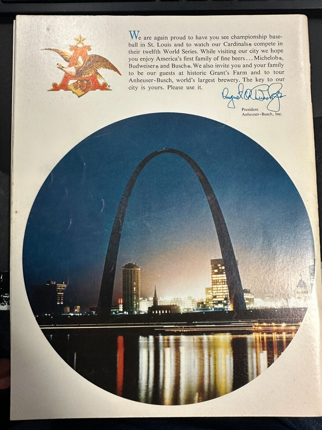 1968 World Series Program St. Louis Cardinals & Detroit Tigers