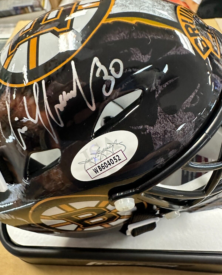 Tim Thomas Autographed Boston Bruins Mini Goalie Mask NHL JSA
