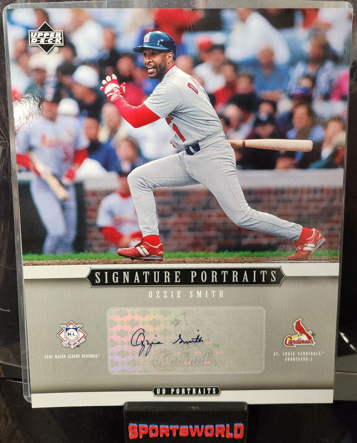 2005 Upper Deck Signature Portraits  #SP-OS Ozzie Smith Signed 8x10 Card HOF