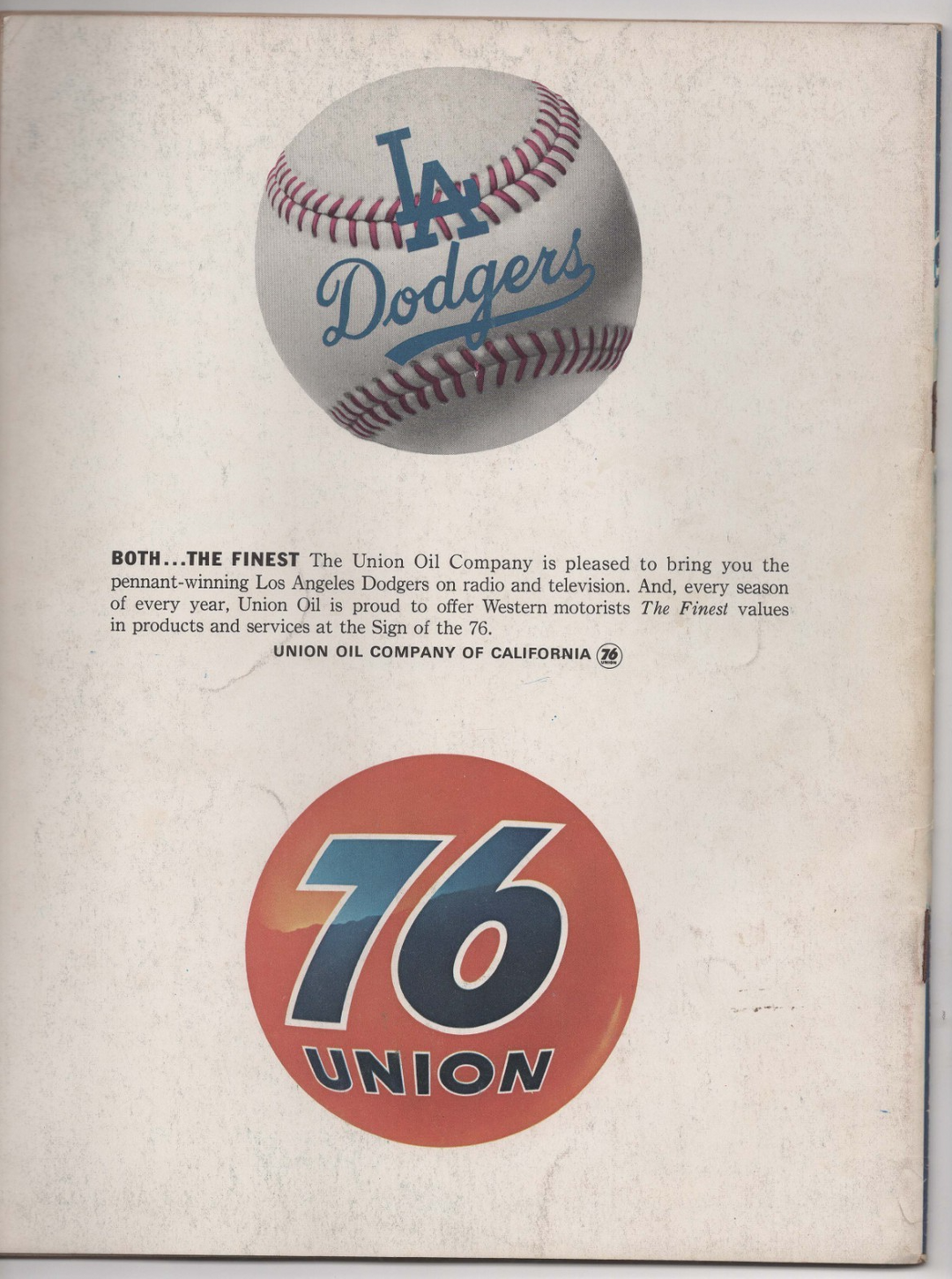 1965 World Series Program Los Angeles Dodgers & Minnesota Twins Game 3 Scored