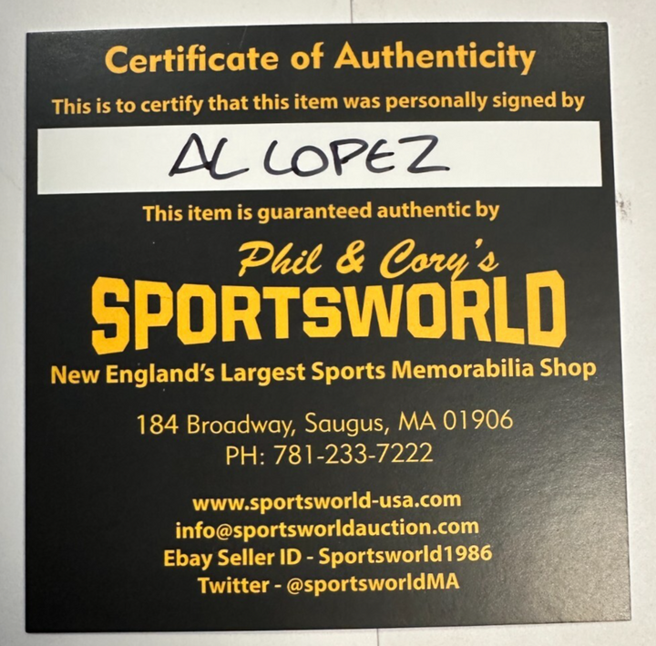 Al Lopez Autographed Vintage Cleveland Indians 4x6 Photo HOF