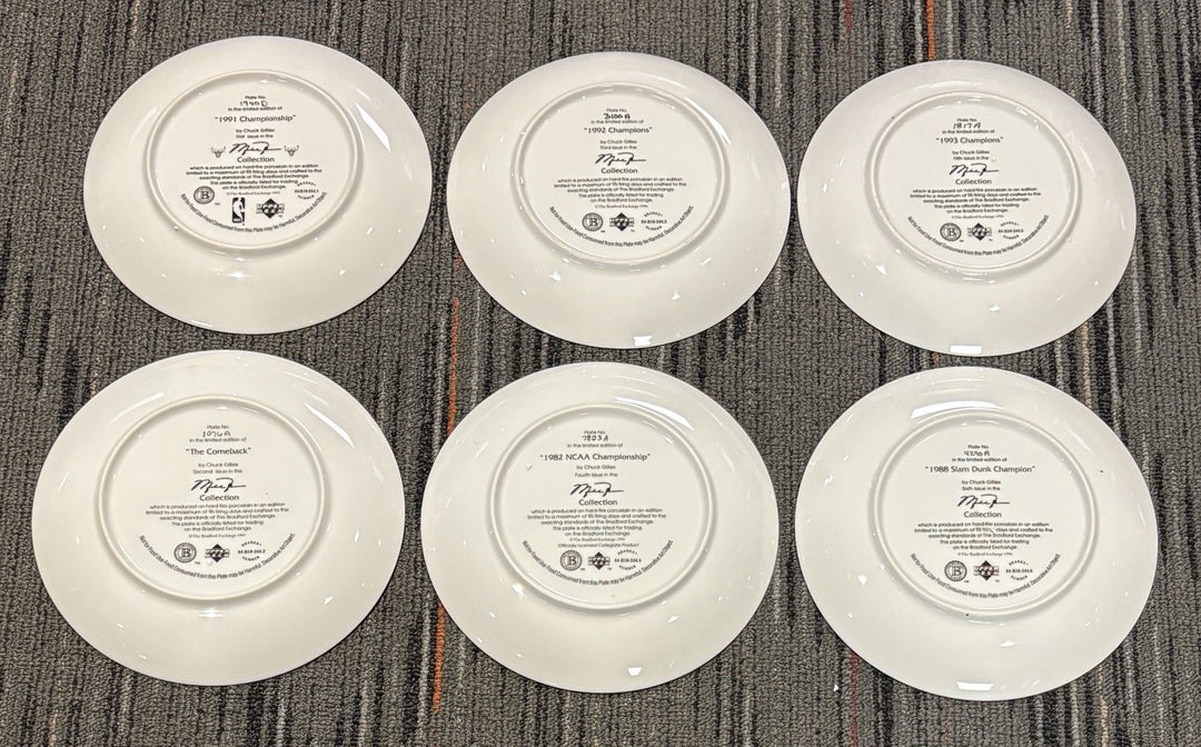 Michael Jordan Upper Deck The Jordan Collection Porcelain Plate Set Of 12