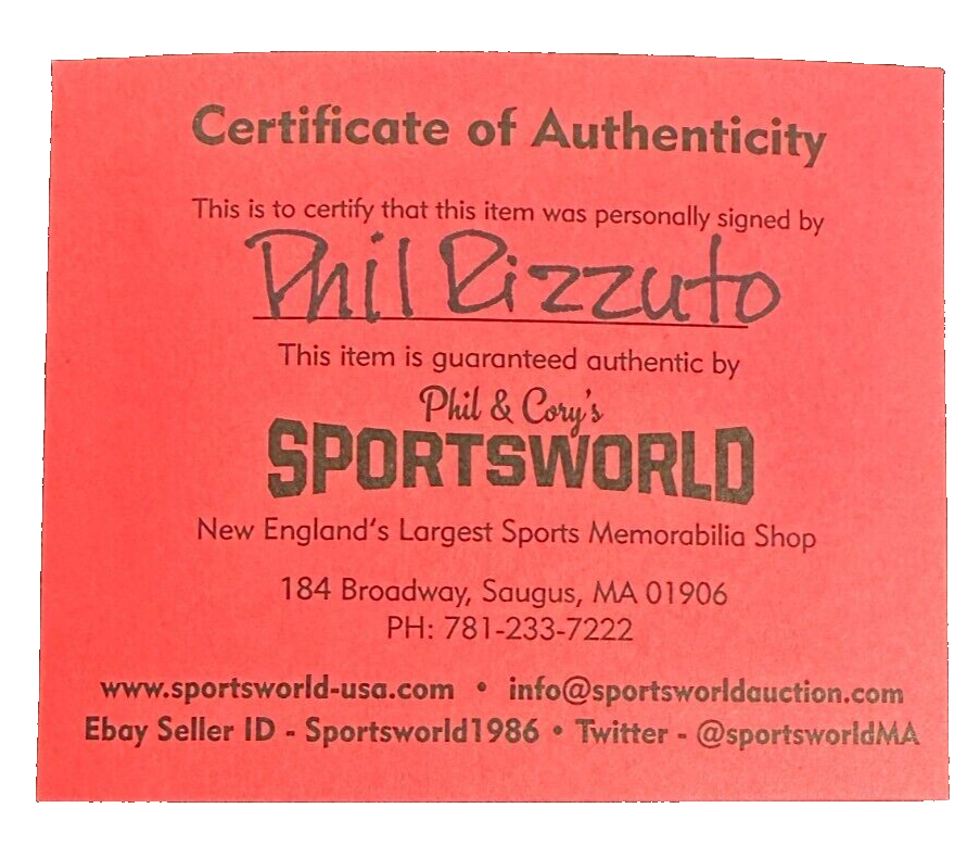 Phil Rizzuto Autographed Official League Baseball HOF New York Yankees