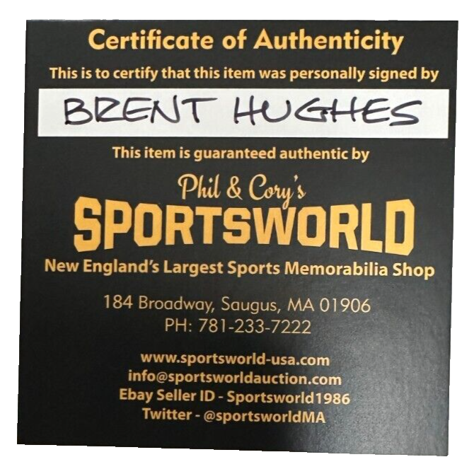 Brent Hughes Autographed Boston Bruins Hockey Puck NHL
