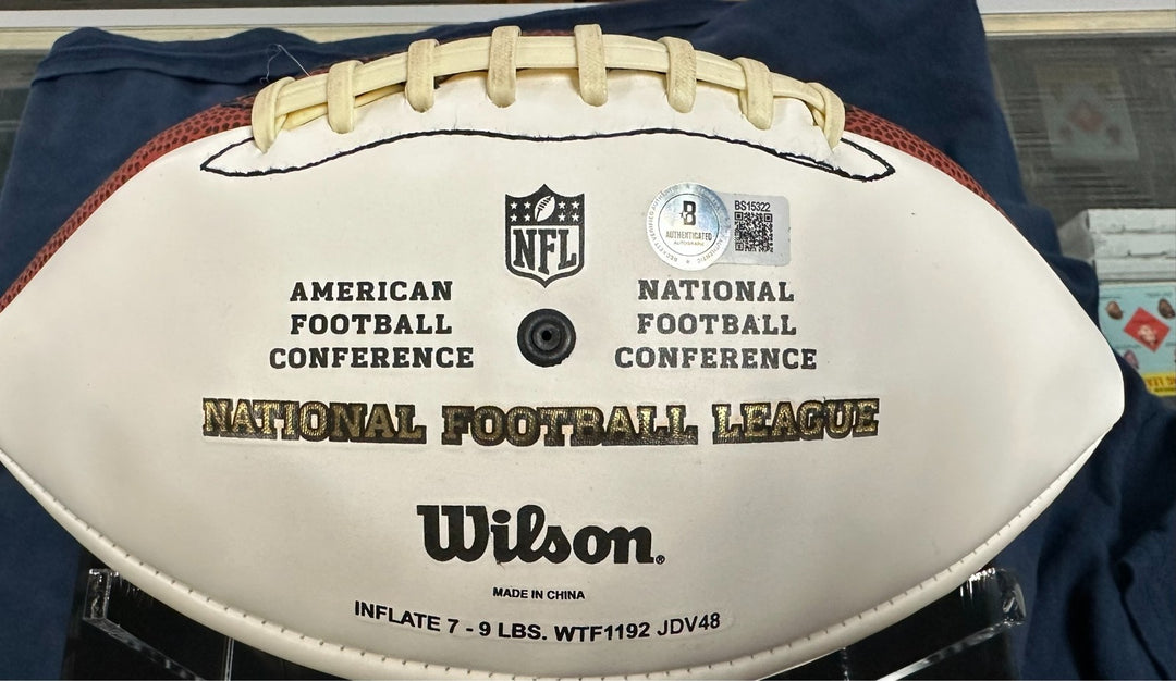 Drew Brees Autographed White Panel Football New Orleans Saints BAS