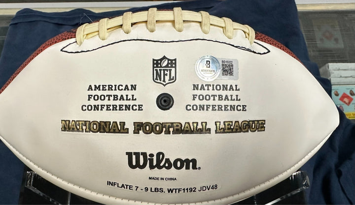 Drew Brees Autographed White Panel Football New Orleans Saints BAS