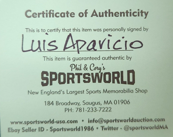 Luis Aparicio Autographed OAL Baseball W/ ROY 56 Insc White Sox Orioles