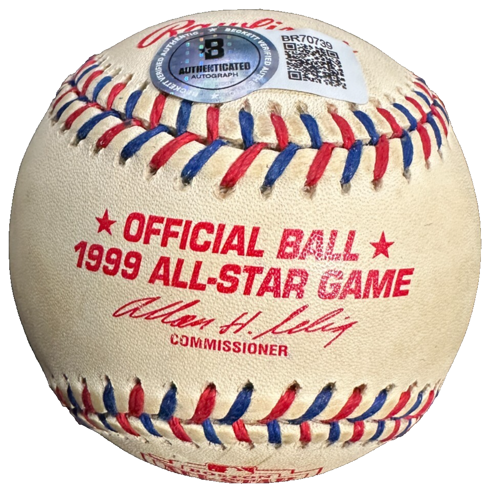 Pedro Martinez Autographed 1999 MLB All-Star Game Baseball W/ HOF 2015 BAS