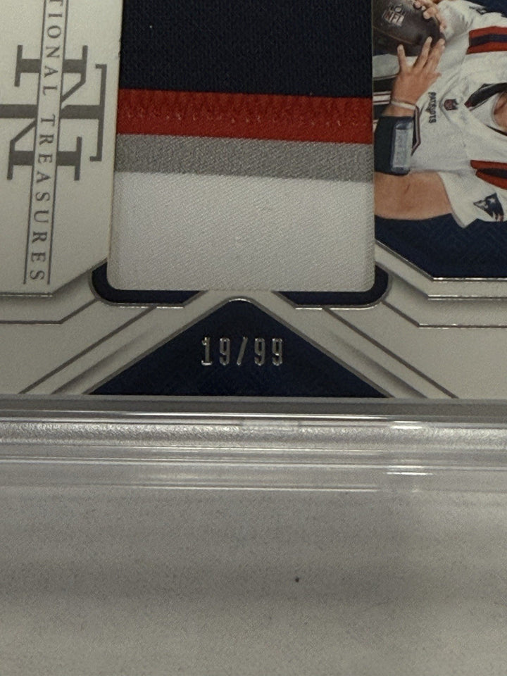 2024 Drake Maye National Treasures Rookie Patch TRUE /99 PSA 8 #208