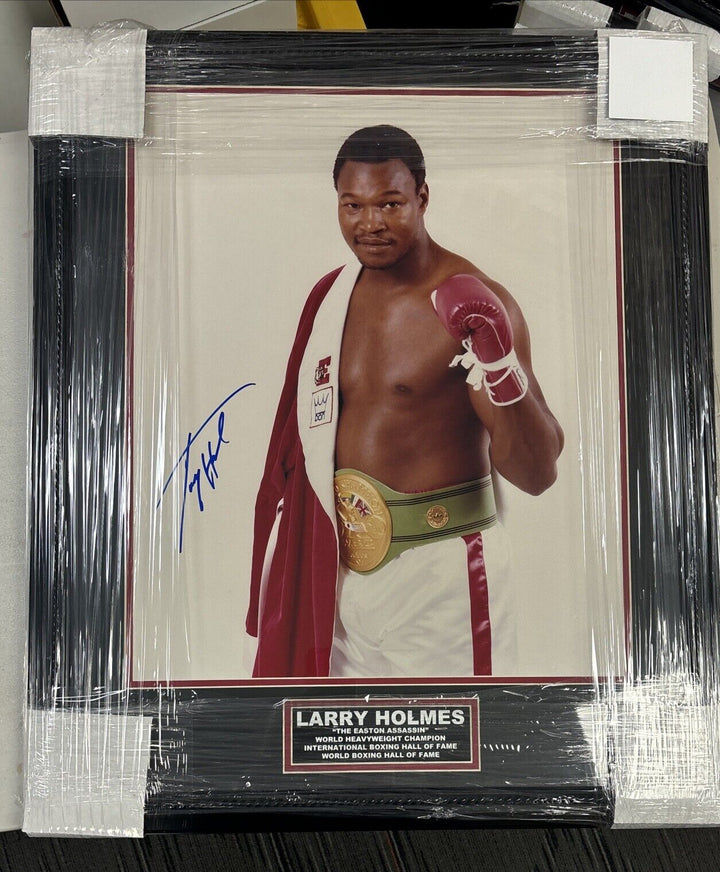 Larry Holmes Signed Auto Autograph Framed 16x20 Photo Sportsworld COA