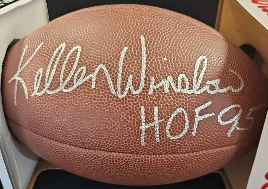 Kellen Winslow Signed HOF Inscribed Wilson NFL Super Grip Football COA