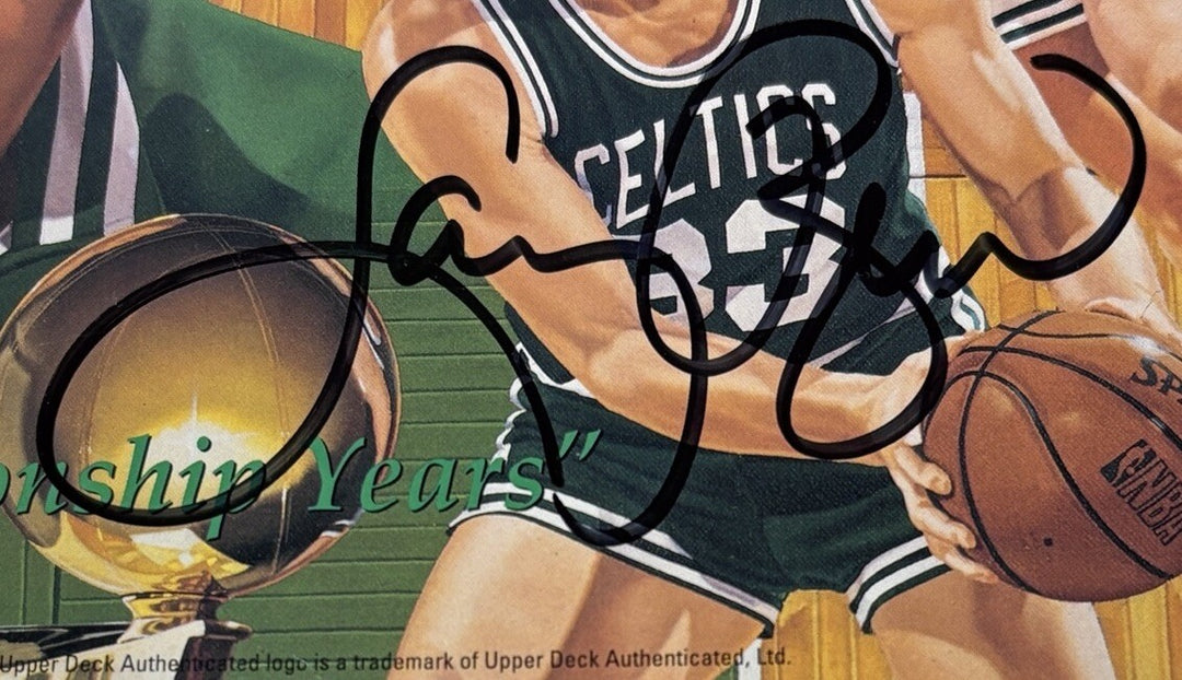 1993 UDA Larry Bird Signed Oversized Championship Years 1471/2500 Boston Celtics
