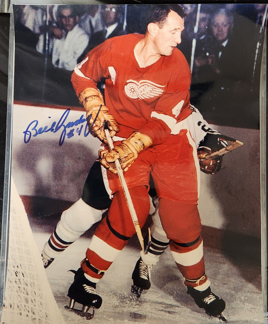 Bill Gadsby Autographed Detroit Red Wings Photo HOF COA