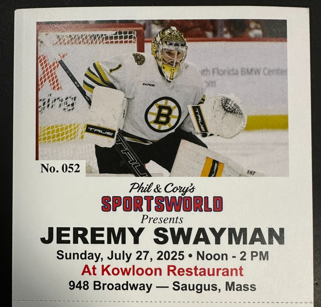 Jeremy Swayman Autographed Boston Bruins 100th Centennial Hockey Puck JSA NHL