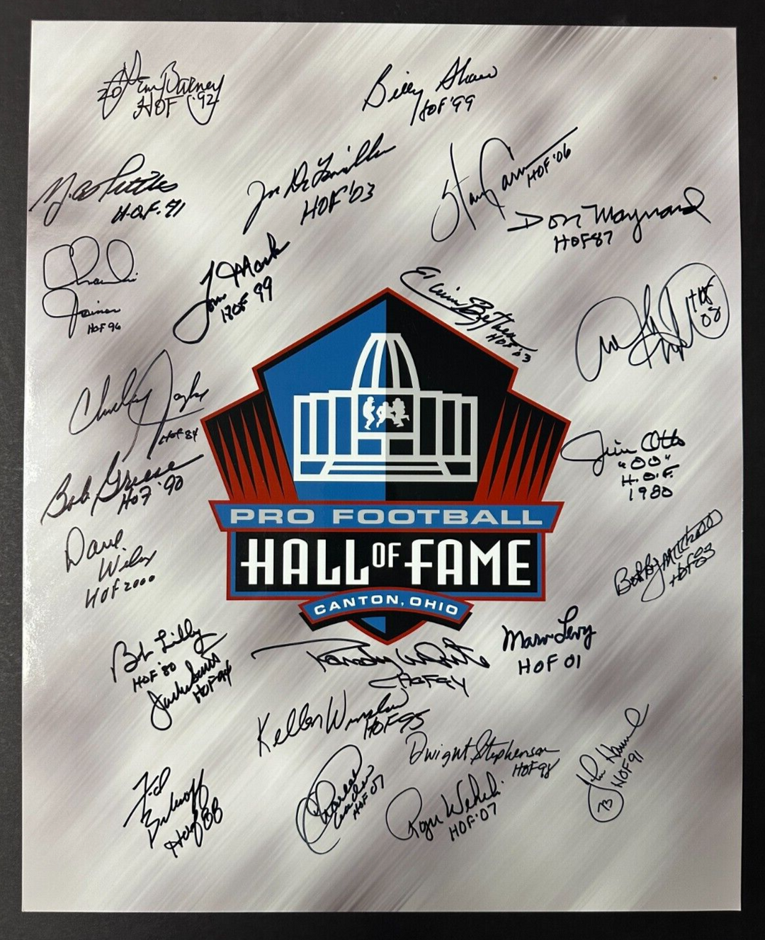 Pro Football Hall of Fame Autographed 16x20 Photo Hannah Griese Biletnikoff Otto