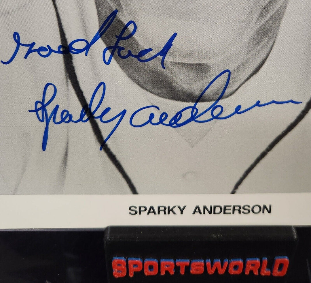 Sparky Anderson Signed Inscribed 8x10 Photo Detroit Tigers Reds HOF COA