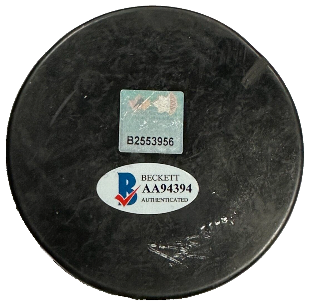 Bernie Parent Autographed Team Canada Puck HOF BAS