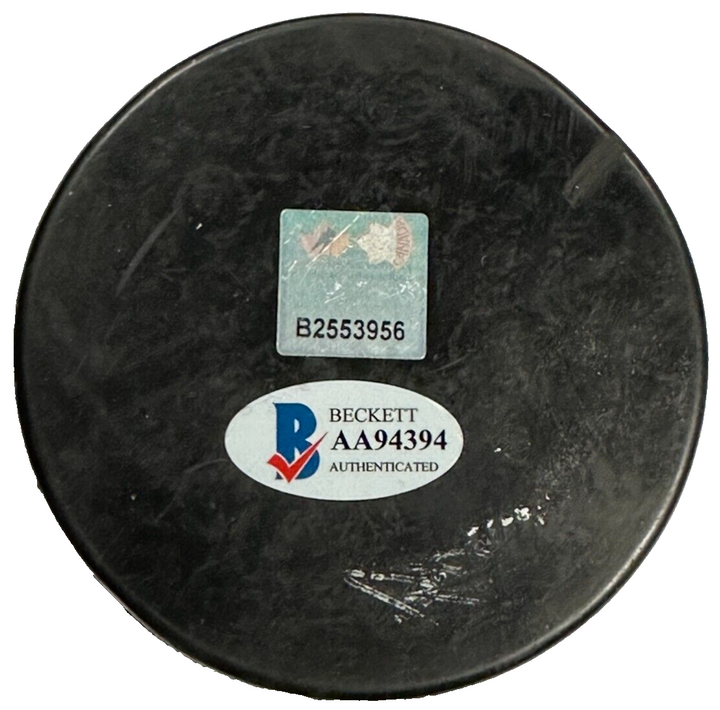 Bernie Parent Autographed Team Canada Puck HOF BAS