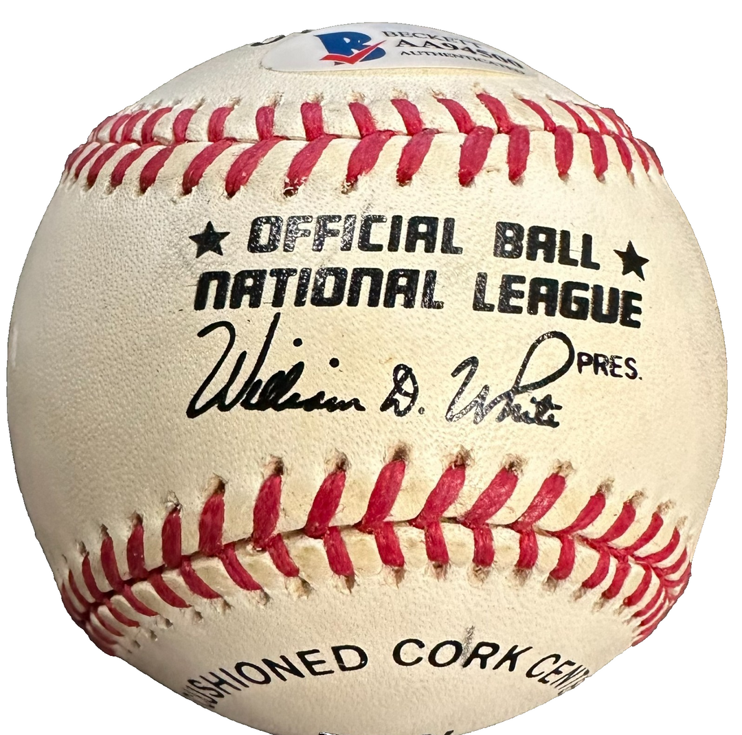 Monte Irvin Autographed Official National League Baseball BAS HOF NY Giants