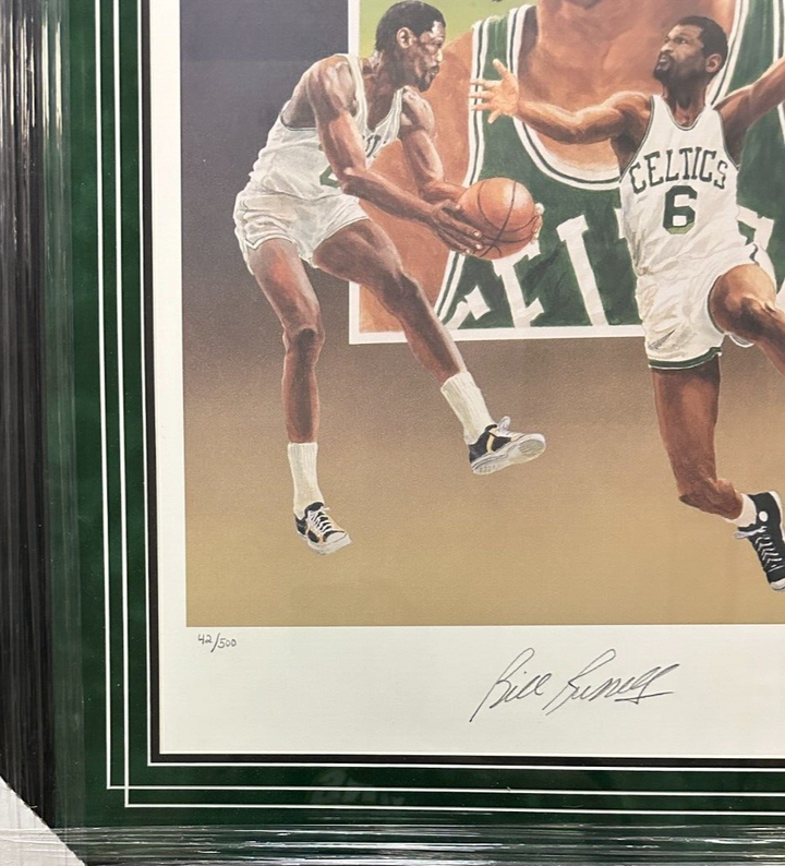 Bill Russell Autographed Boston Celtics Limited Edition Lithograph 42/500 JSA
