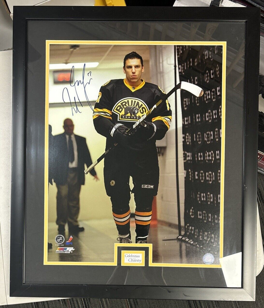 Milan Lucic Signed Framed 16x20 New England Picture Boston Bruins