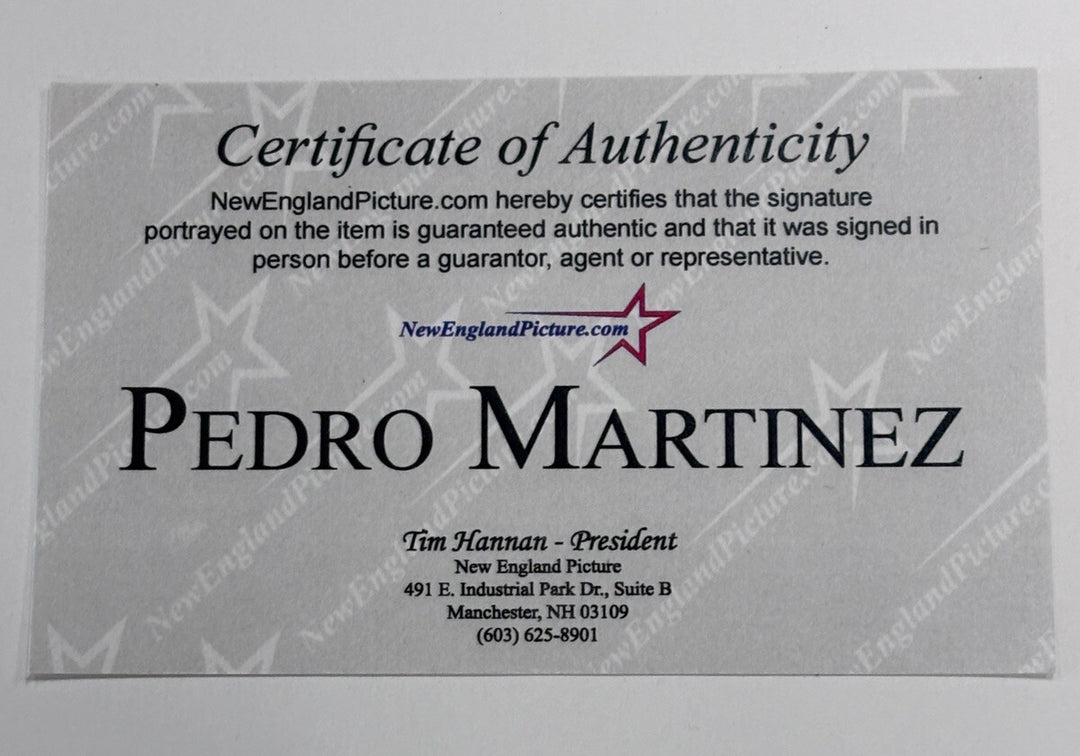 Pedro Martinez Signed Framed 2004 World Series 16x20 New England Pictures Boston