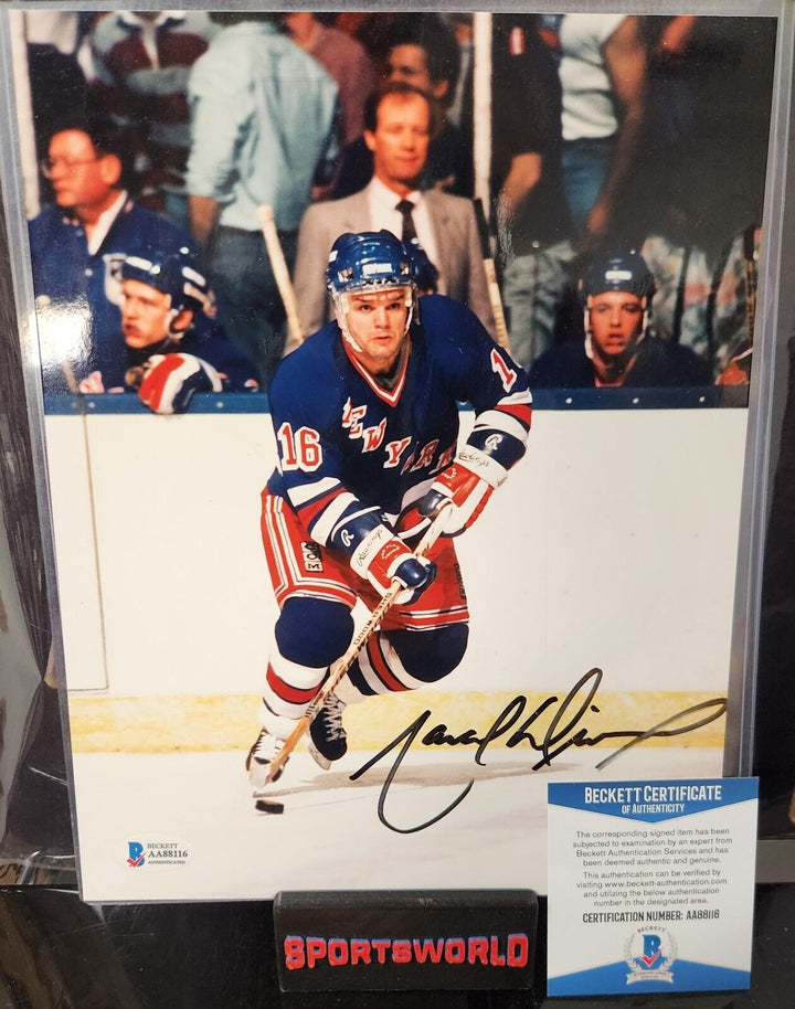 Marcel Dionne Signed 8x10 Photo New York Rangers HOF Beckett COA