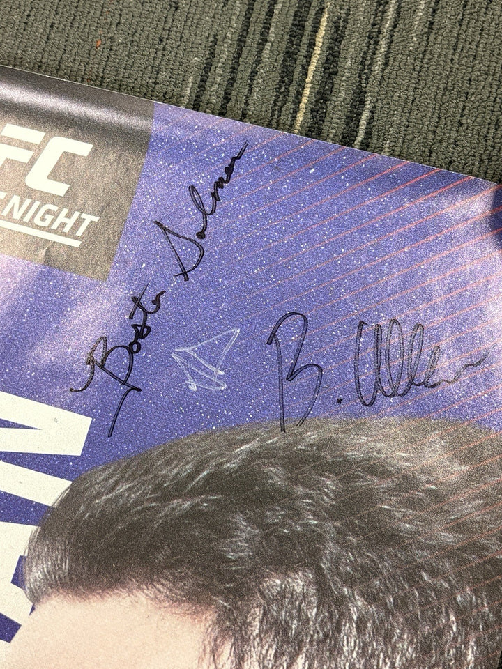 UFC Fight Night 10/18/19 Boston Signed Poster 24 Signatures Reyes Weidman 42/125