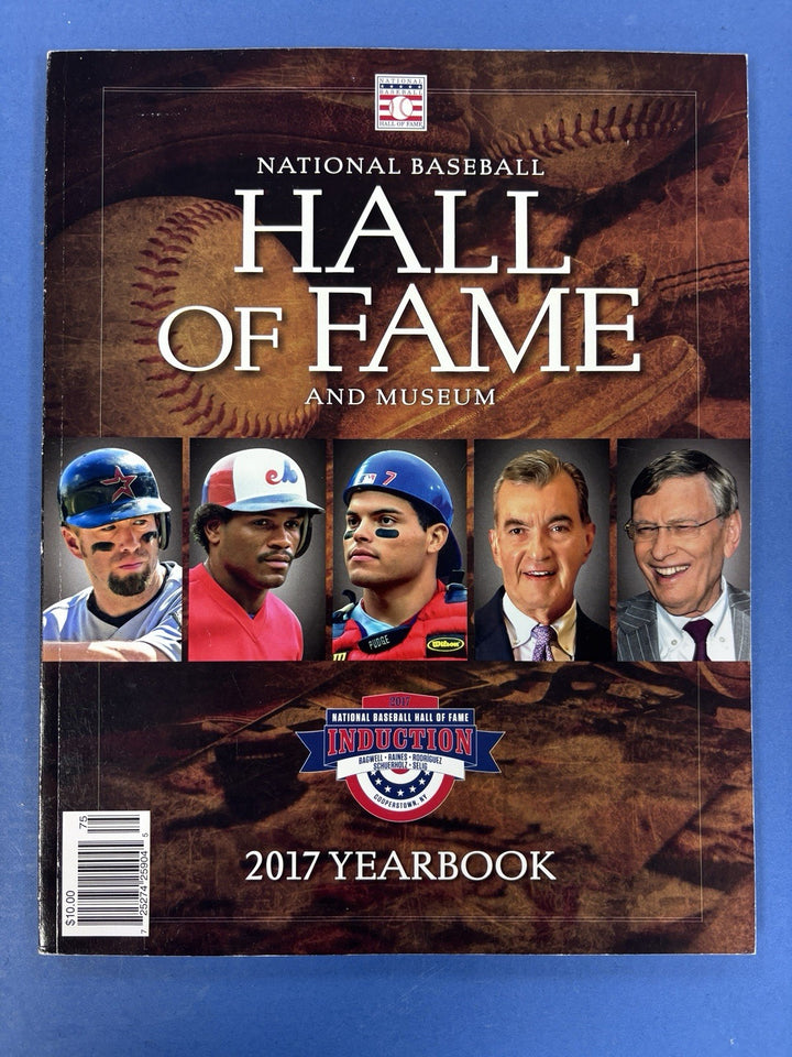 2017 MLB Hall Of Fame Program Jeff Bagwell Tim Raines Ivan Rodriguez