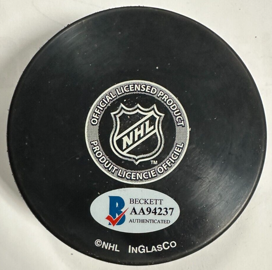 Doug Mohns Autographed Boston Bruins Hockey Puck BAS