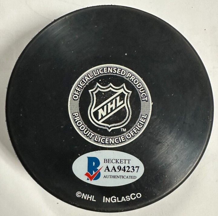 Doug Mohns Autographed Boston Bruins Hockey Puck BAS