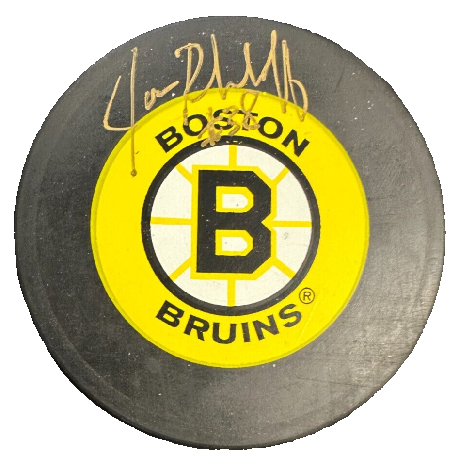 Jon Rohloff Autographed Boston Bruins Hockey Puck NHL